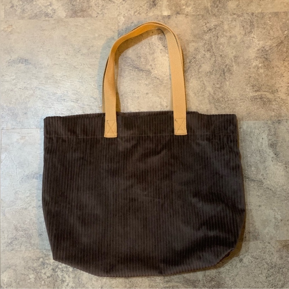 Wild Fable Brown Ribbed Cord Tote. MA0 - Picture 3 of 7